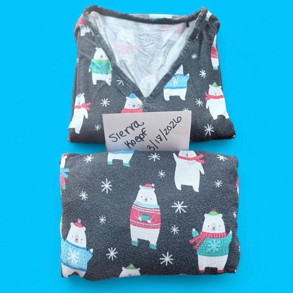 Little Sleepies Polar Bear Pajama Set womens Small
